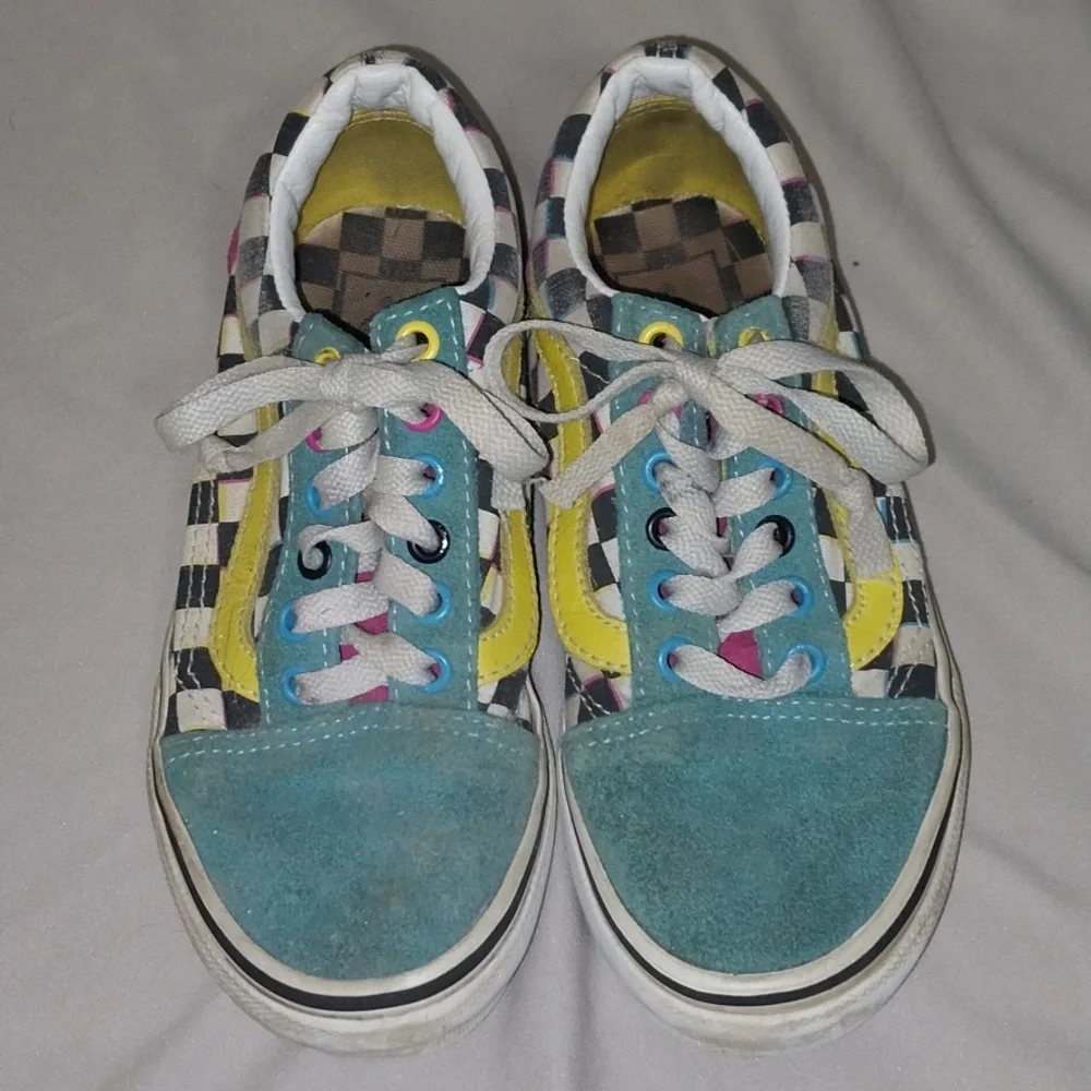 Vans Old Skool checkered sneakers kids 1